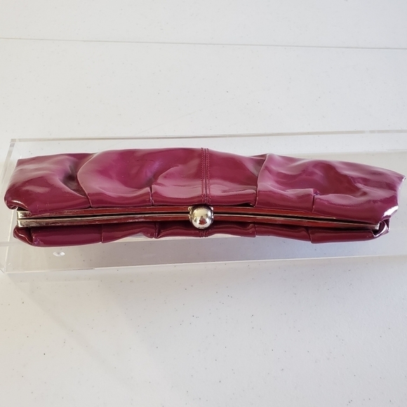 Express Design Studio Purple Clutch Small Chain Strap Patent Leather Bag - Picture 4 of 12